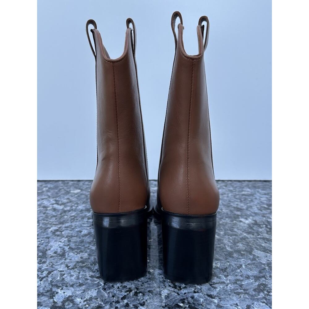 Everlane The Outlaw Boot Saddle Brown Leather Boots Size 9 - Picture 3 of 13